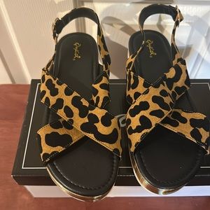 Leopard sandals brand new!